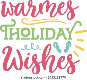  Warms holiday wishes tropical design