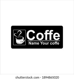 The warmth of love coffe vector logo.