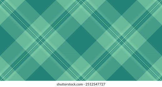 Warmth textile plaid texture, deluxe vector tartan check. Classic seamless background pattern fabric in teal and mint colors.