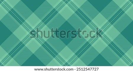 Warmth textile plaid texture, deluxe vector tartan check. Classic seamless background pattern fabric in teal and mint colors.