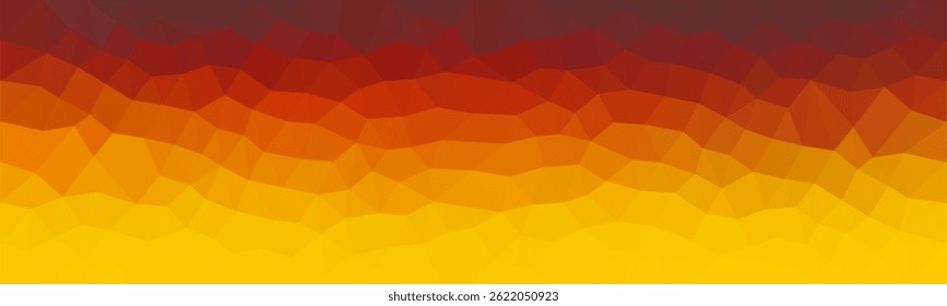 A warm-toned abstract background with a low-poly texture, blending red, orange, and yellow hues in a smooth gradient that mimics the appearance of heat or fire.

