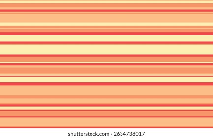 Warmtoned horizontal stripes create a vibrant, minimalist pattern perfect for backgrounds, website designs, or textile prints.  Evokes feelings of warmth, optimism, and summer.