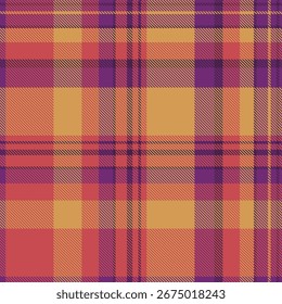 Warmgetöntes Plaid-Muster. Nahtloses Design mit geometrischen Formen, Schecks und Streifen für Mode, Textilien, Hintergründe oder kreative Projekte.
