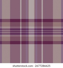 Warmtoned plaid. Seamless pattern in maroon and tan. Textile design for clothing, interiors, gifts, or backgrounds. Classic and versatile.