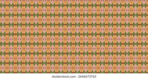 A warm-toned symmetrical pattern blending orange, pink, and purple hues in a dynamic and intricate design. Suitable for artistic, textile, or background applications.