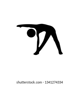 Warm-up icon. Element of popular fitness symbol. Combined movements. Morning Gymnastics. Physical training. Doing fitness workout. Stretching Warm Up sign. Morning exercises. Physical jerks - Vector