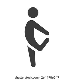 Warmup Sport Icon Black and White Vector Graphic
