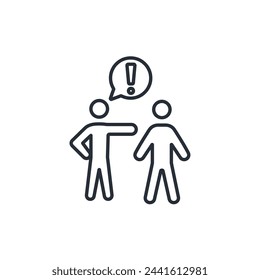warn icon. vector.Editable stroke.linear style sign for use web design,logo.Symbol illustration.