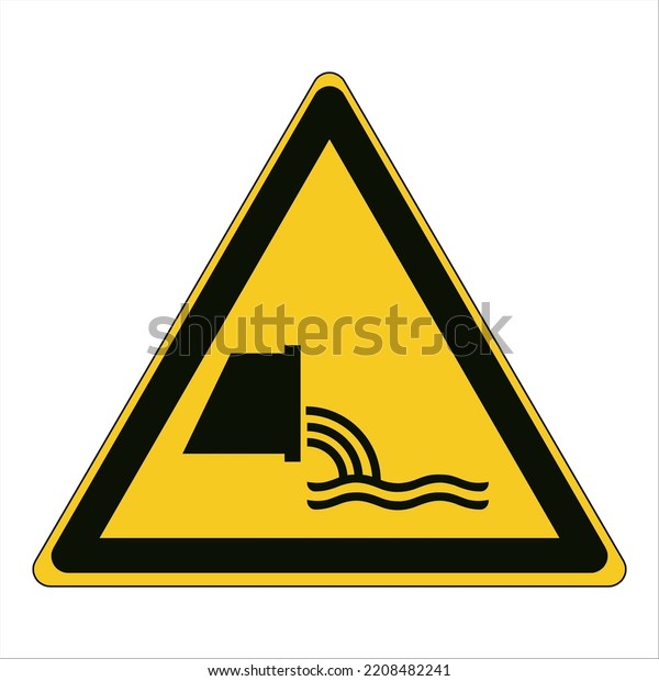 Warn Sewage Effluent Outfall Hazard Flow Stock Vector (Royalty Free ...