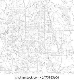 Warner Robins, Georgia, USA, bright outlined vector map with bigger and minor roads and steets created for infographic backgrounds.