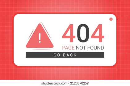warning 404 page not found, pop-up errors.