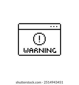 warning 8 bit icon danger Pixel art 8-bit for game