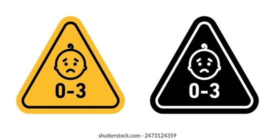 Warning about age restriction indicating not suitable for certain age groups
