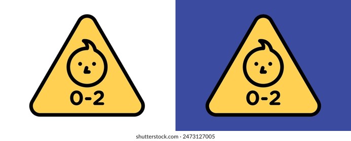 Warning about age restriction specifying not appropriate for children under a certain age