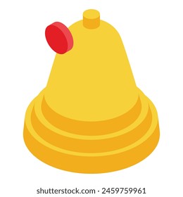 Vector isométrico del timbre de acceso de advertencia. Contraseña de Cuenta errónea. Error de autenticación