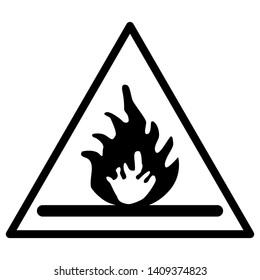 warning against danger of fire white background vector