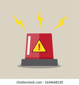 Warning alarm concept.siren vector symbol