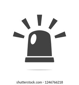 Warning alarm light icon vector