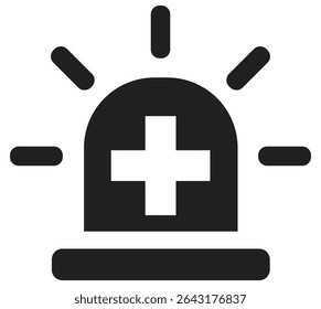 Warning Alarm Light and Siren Light Flat Design Vector Design.
