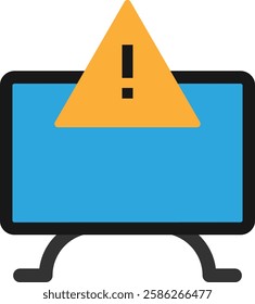 Warning Alert Error Icon Vector Flat Illustration