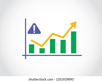 Warning Alert Fluctuate Graph