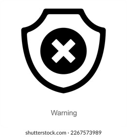 Concepto de icono de advertencia y alerta
