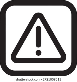 Icono de alerta de advertencia con signo de exclamación que simboliza precaución, Mensaje de error, alerta del sistema y notificación importante.