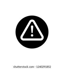 Warning alert icon vector on white background