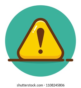 warning alert sign with exclamation mark symbol. shield line icon for Internet VPN Security protection Concept vector illustration