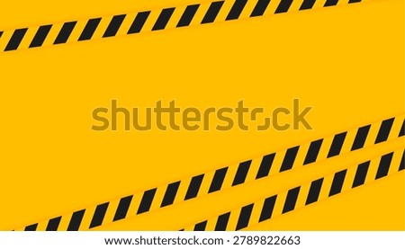 warning alert yellow background with black stripe and blank space vector