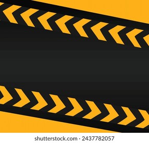 warning alert with yellow dark background for protection and attention 
