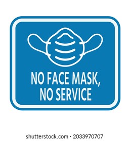 Warnung, immer eine Gesichtsmaske mit einer einfachen Illustration zu verwenden.Vektorbild