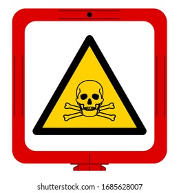 Warning Ammonia Symbol Sign, Vector Illustration, Isolated On White Background,Icon .EPS10