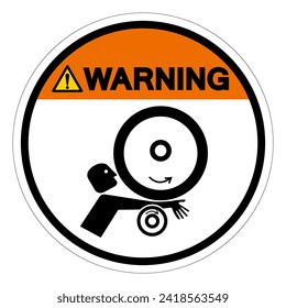 Warning Arm in Rollers Symbol Sign, Vector Illustration, Isolate On White Background Label .EPS10