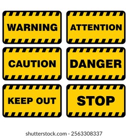 Warning, attention, Caution, Danger, Keep Out, stop, sign vector