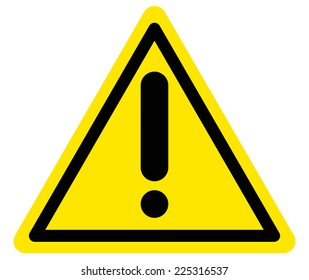 Warning attention caution sign - vector illustration