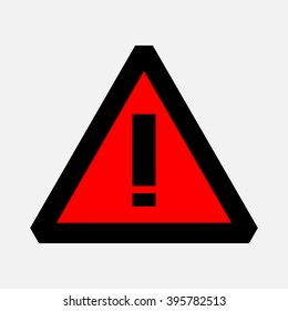 Warning attention caution sign - vector illustration