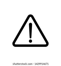 Warning attention with exclamation mark sign icon vector illustration