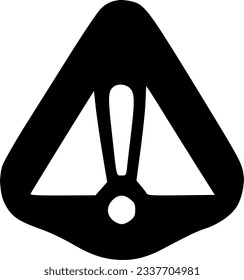 Vector de icono de atención de advertencia, signo plano relleno, signo de pictograma sólido, símbolo, vector, arte