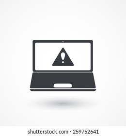 Warning Attention In Laptop Notebook