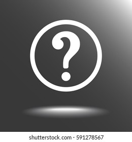 Warning attention with question mark sign icon, vector illustration. Flat design style