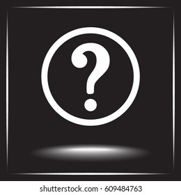 Warning attention with question mark sign icon, vector illustration. Flat design style