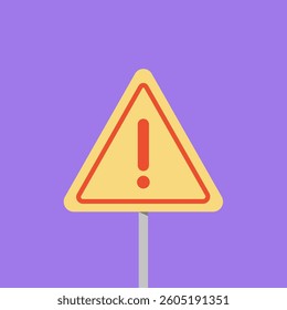 Warning Attention Sign Alert. Hazard warning attention sign with exclamation mark symbol. Danger, warning sign, attention.