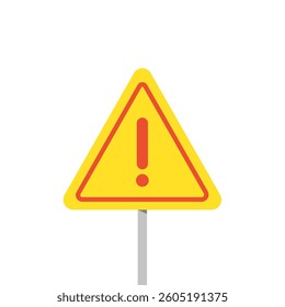 Warning Attention Sign Alert. Hazard warning attention sign with exclamation mark symbol. Danger, warning sign, attention.