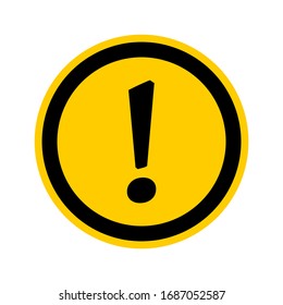 Warning or Attention Sign Exclamation Mark. Vector Image.