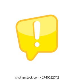 Señal de atención de advertencia con icono de signo de exclamación plano sobre fondo blanco aislado. EPS vectorial 10.