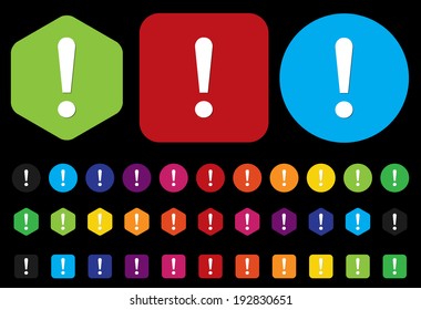 warning attention sign with exclamation mark symbol
