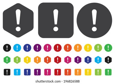 warning attention sign with exclamation mark symbol