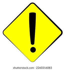 Warning attention sign with exclamation mark. Vector illustration EPS 10 File. Isolated on white background.