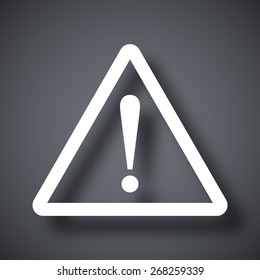 Warning attention sign with exclamation mark symbol